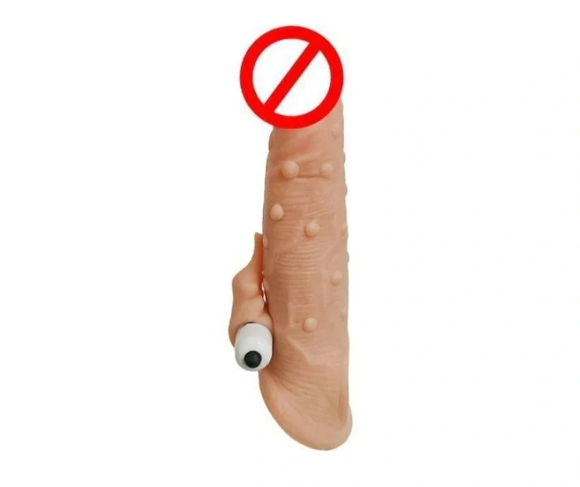 Jambo Vibrator 8 Inch Flexible Penis Sleeve Extender